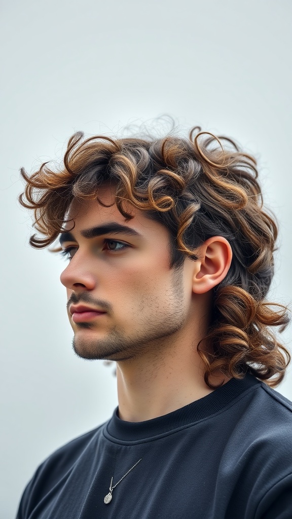 13 Stylish Curly Mullet Hairstyles for Men